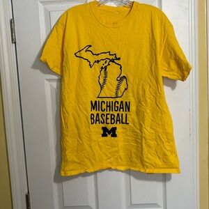 Maize Michigan baseball t shirt